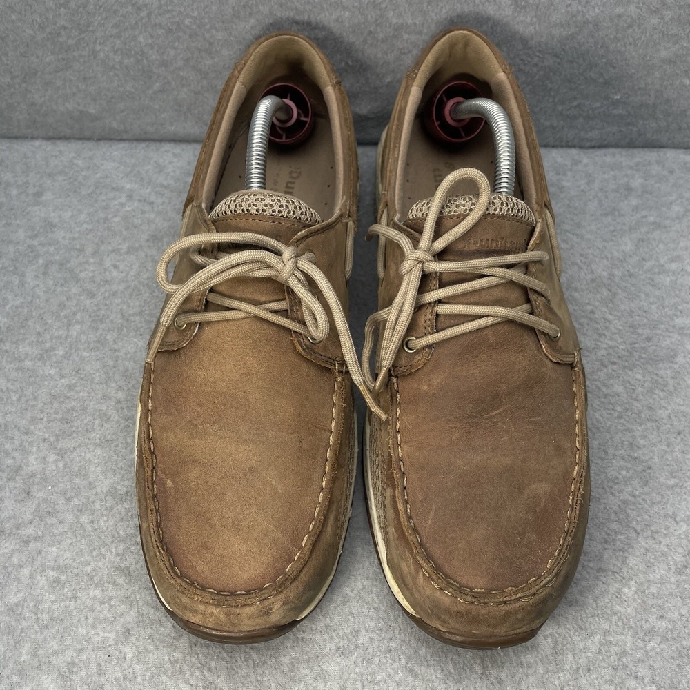 Dunham by New Balance Men's Size 10 2E Brown Leather Captain Boat Loafer Shoes